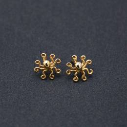 Handmade Gold Earrings Octopus