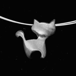 Handmade Silver Necklace Kitty