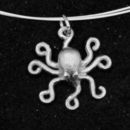 Handmade Silver Necklace Octopus