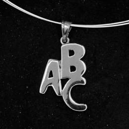 Handmade Silver Necklace ABC