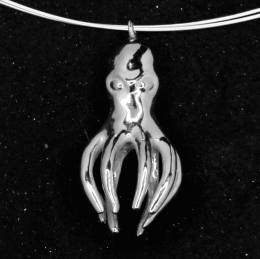 Handmade Silver Necklace Octapus
