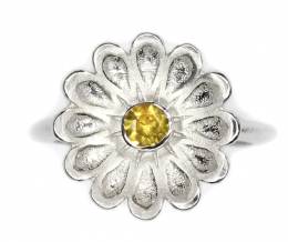 Handmade Silver Ring Chrysanthemum