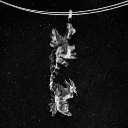 Handmade Silver Necklace Relief Map of Ithaca