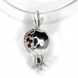 Handmade Silver Necklace Pomegranate