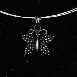 Handmade Silver Necklace Butterfly